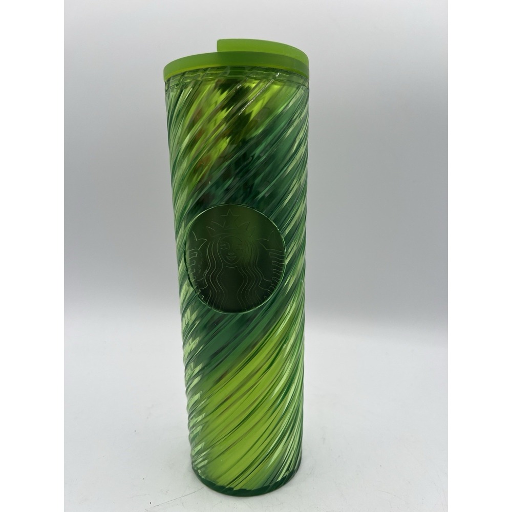 🌟 NWT Starbucks Green Swirl Tumbler 16 oz - Limited Edition Cold Cup 🌟